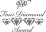 The image shows a logo representing the "Four Diamond Award" with four diamond icons and stylized text.